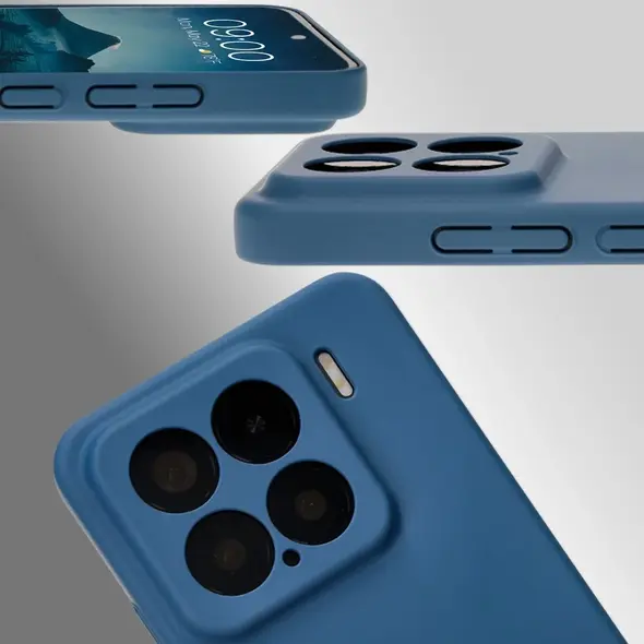 Etui Bizon Case Łupka do Xiaomi 15 niebieskie
