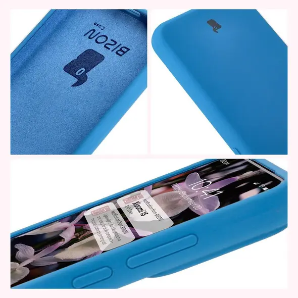 Silikonowe etui Bizon Soft Case do Xiaomi 15 niebieskie