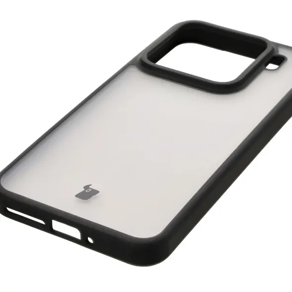 Etui Bizon Case Angelo do Xiaomi 15 przydymione z czarną ramką