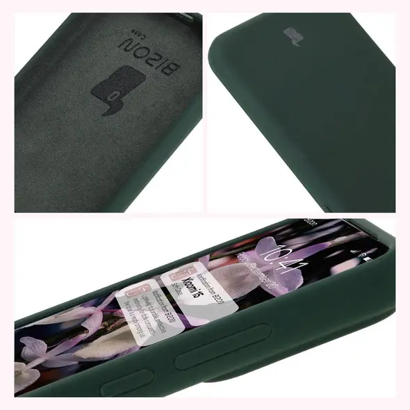 Silikonowe etui Bizon Soft Case do Xiaomi 15 ciemnozielone