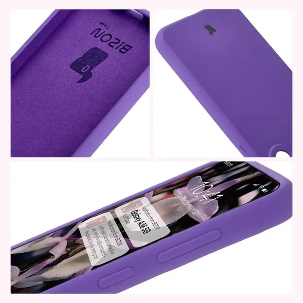 Silikonowe etui Bizon Soft Case do Samsung Galaxy A36 5G fioletowe