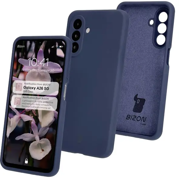 Silikonowe etui Bizon Soft Case do Samsung Galaxy A26 5G ciemnoniebieskie