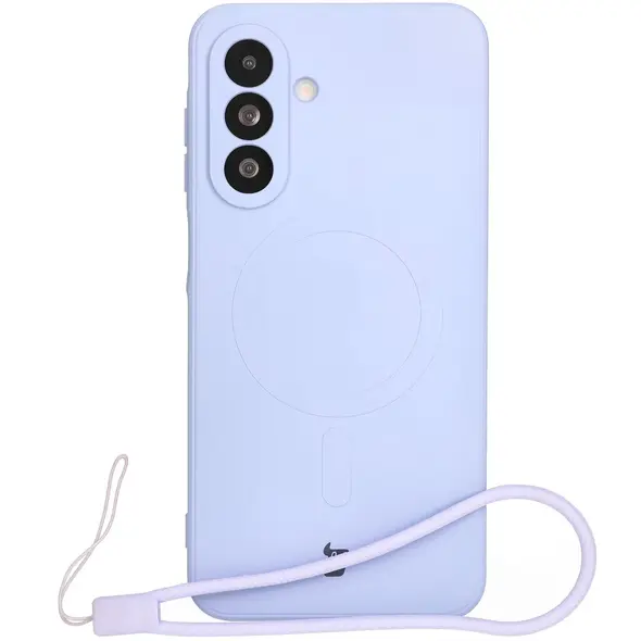Silikonowe etui z pierścieniem magnetycznym Bizon Case Silicone Magnetic Sq do Samsung Galaxy A26 5G jasnofioletowe