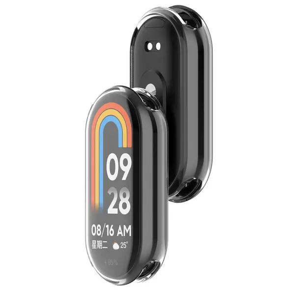 Etui z osłoną ekranu Bizon Case Watch Felipe do Xiaomi Smart Band 9 przezroczyste