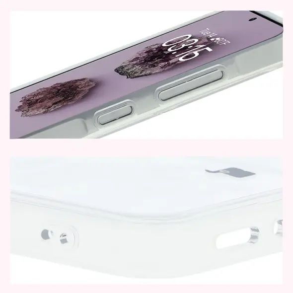 Etui z pierścieniem magnetycznym Bizon Case CrystalO do Samsung Galaxy A36 5G przezroczyste