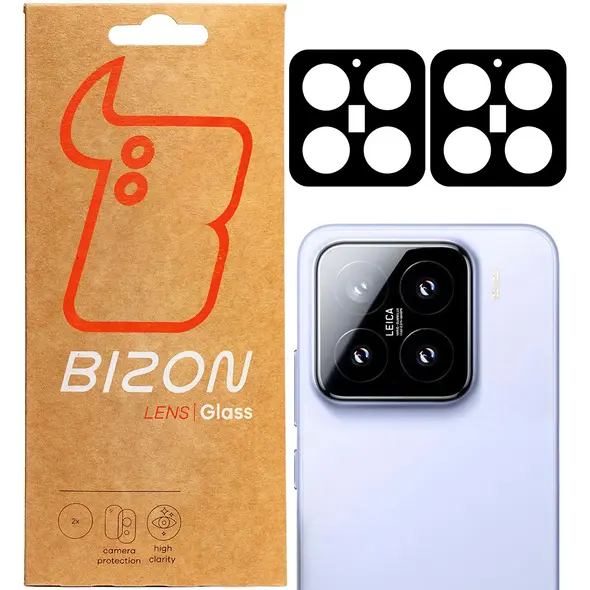 Szkło na aparat Bizon Glass Lens do Xiaomi 15 [2 PACK]