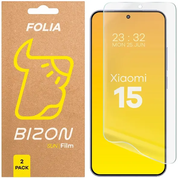 Folia matowa Bizon Glass Film Sun do Xiaomi 15 [2 PACK]