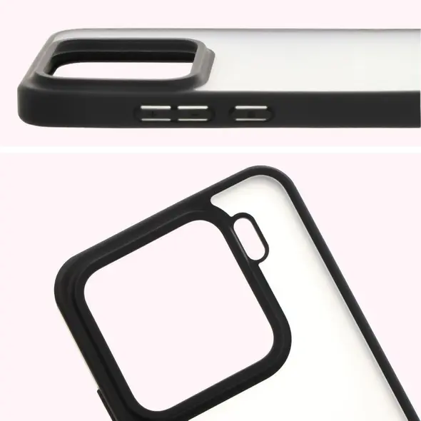 Etui Bizon Case Angelo do Xiaomi 15 przydymione z czarną ramką