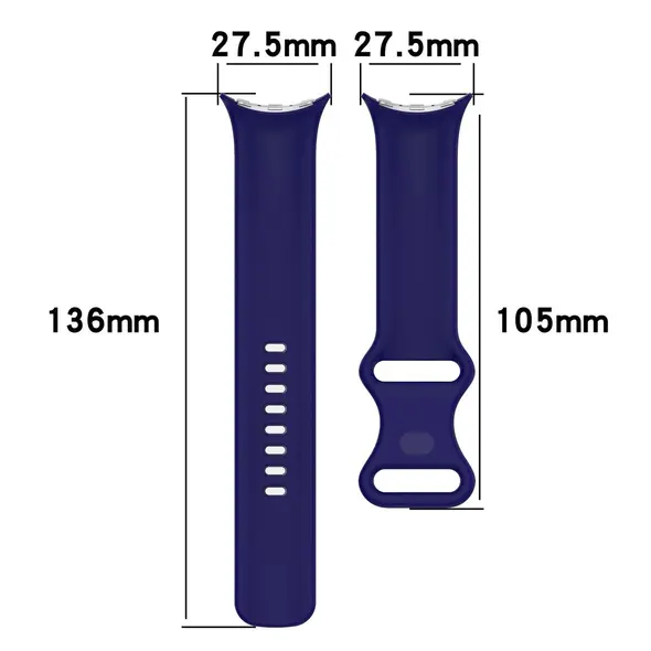 Silikonowy pasek Bizon Strap Watch Silicone do Google Pixel Watch 3/Watch 2/Watch 1 41mm szafirowy