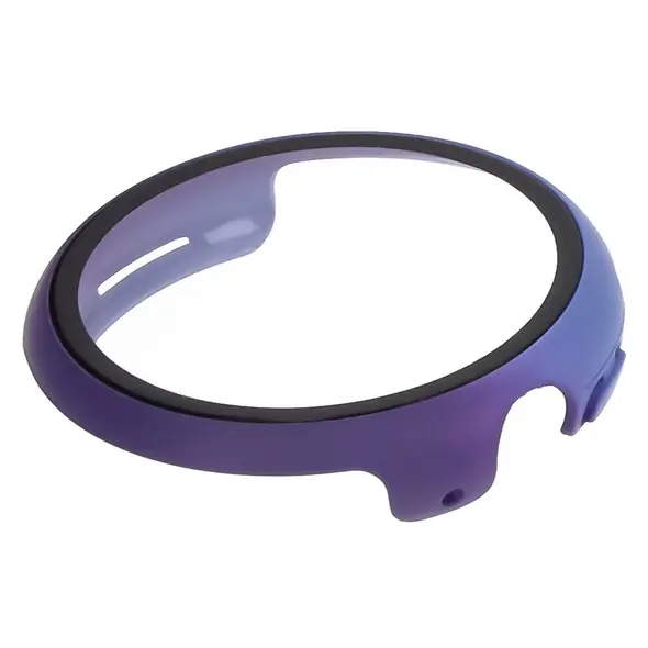 Etui ze szkłem do zegarka Bizon Case+Glass Watch do Google Pixel Watch 3 45mm fioletowoniebieskie