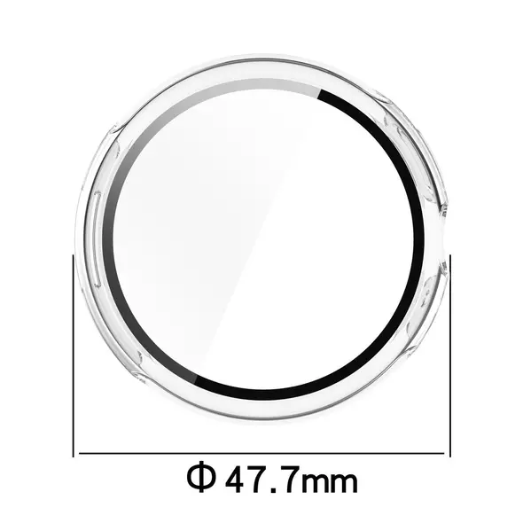 Etui ze szkłem do zegarka Bizon Case+Glass Watch do Google Pixel Watch 3 45mm przeźroczyste