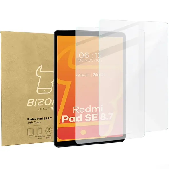 Szkło hartowane do tabletu Bizon Glass Tab Clear do Xiaomi Redmi Pad SE 8.7 [2 PACK]