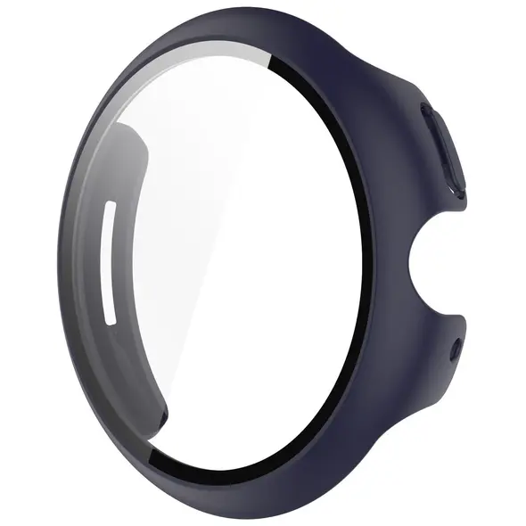 Etui ze szkłem do zegarka Bizon Case+Glass Watch do Google Pixel Watch 3 45mm niebieskie
