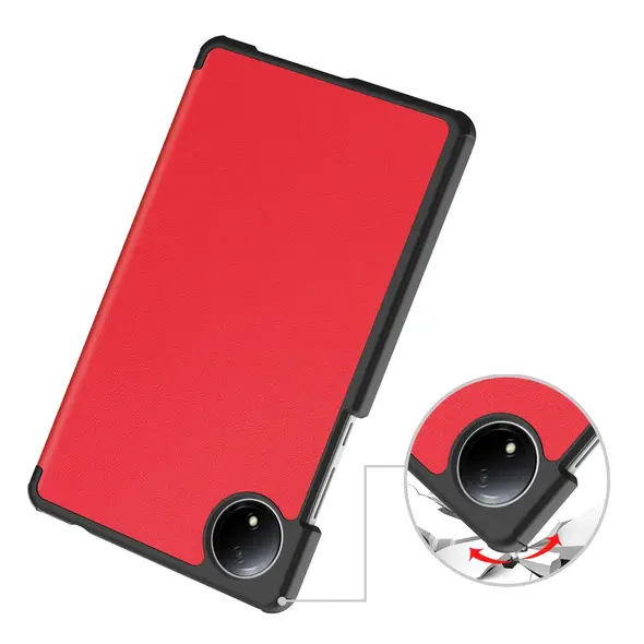 Etui z klapką Bizon Case Tab Croc do Xiaomi Redmi Pad SE 8.7 czerwone