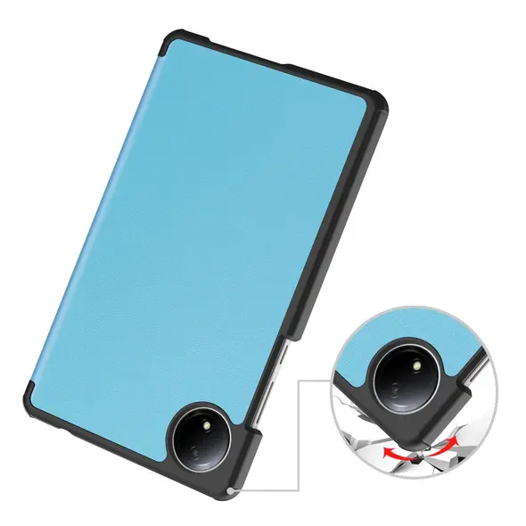 Etui z klapką Bizon Case Tab Croc do Xiaomi Redmi Pad SE 8.7 niebieskie