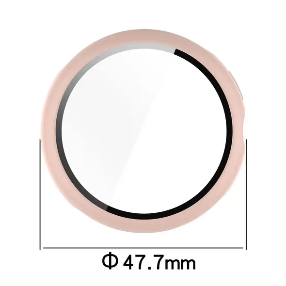 Etui ze szkłem do zegarka Bizon Case+Glass Watch do Google Pixel Watch 3 45mm różowe