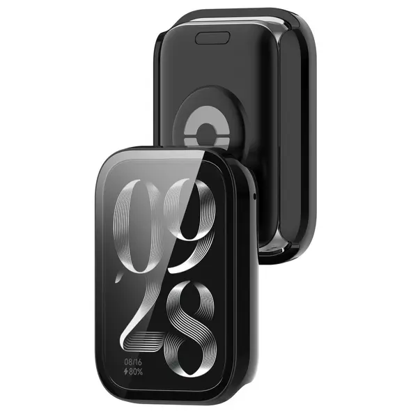 Etui ze szkłem do zegarka Bizon Case+Glass Watch do Xiaomi Mi Smart Band 9 Pro czarne