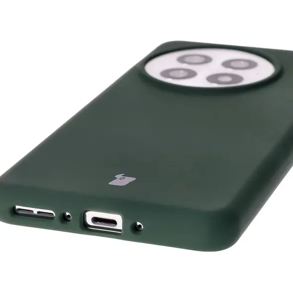 Silikonowe etui Bizon Soft Case do OnePlus 13 ciemnozielone