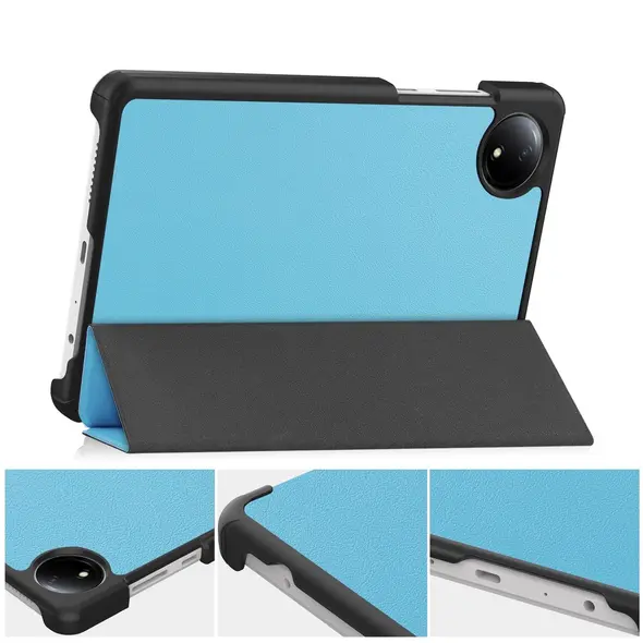 Etui z klapką Bizon Case Tab Croc do Xiaomi Redmi Pad SE 8.7 niebieskie