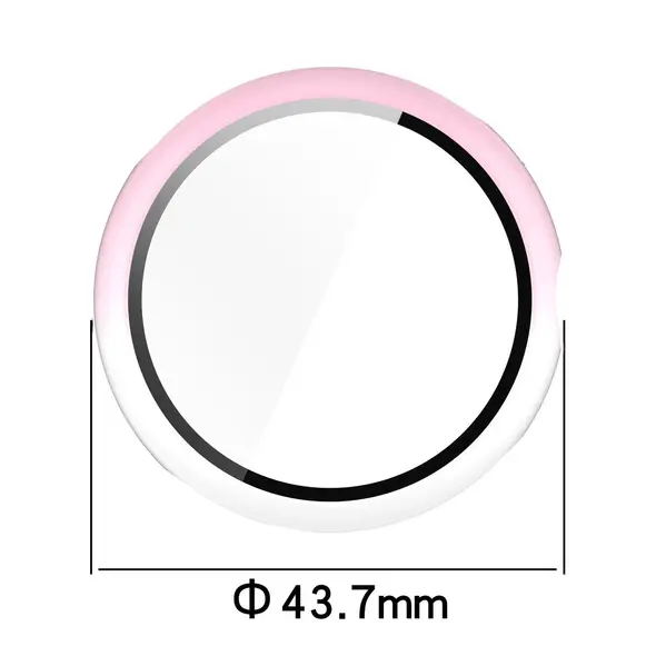 Etui ze szkłem do zegarka Bizon Case+Glass Watch do Google Pixel Watch 3 41mm białoróżowe