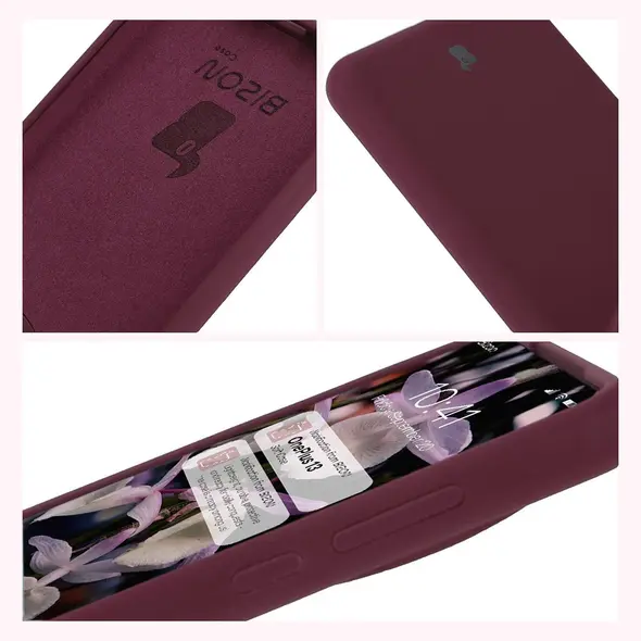 Silikonowe etui Bizon Soft Case do OnePlus 13 ciemnofioletowe