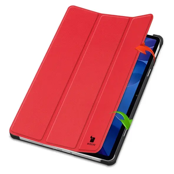 Etui z klapką Bizon Case Tab Croc do Xiaomi Redmi Pad 2 czerwone