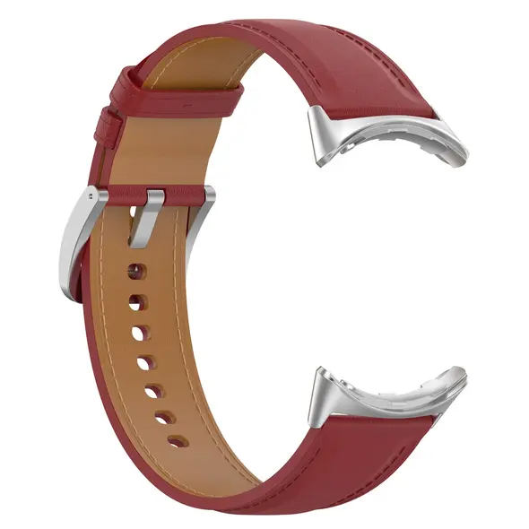 Skórzany pasek Bizon Strap Watch Casual 41 mm do Pixel Watch 3/Watch 2/Watch 1 burgundowy