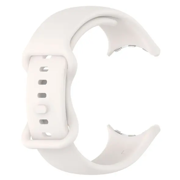 Silikonowy pasek Bizon Strap Watch Silicone do Google Pixel Watch 3 (45mm) perłowy