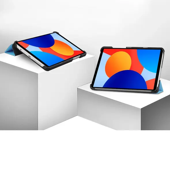 Etui z klapką Bizon Case Tab Croc do Xiaomi Redmi Pad SE 8.7 niebieskie