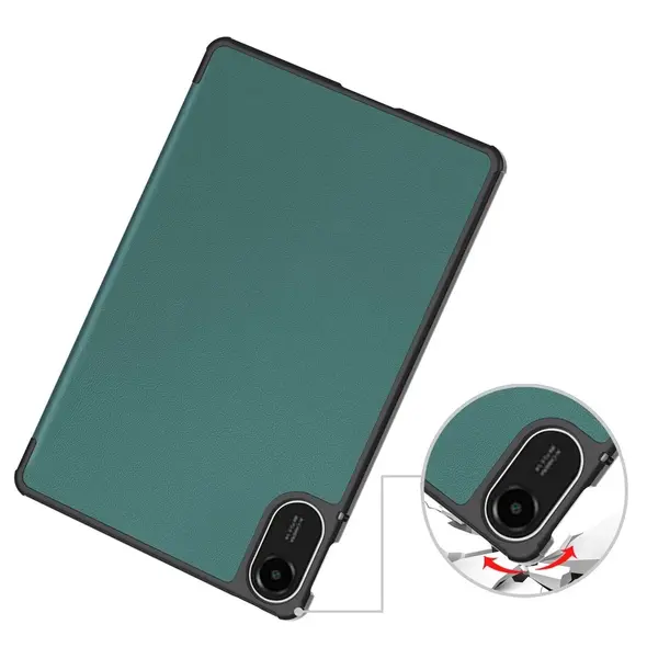 Etui z klapką Bizon Case Tab Croc do Xiaomi Redmi Pad 2 ciemnozielone