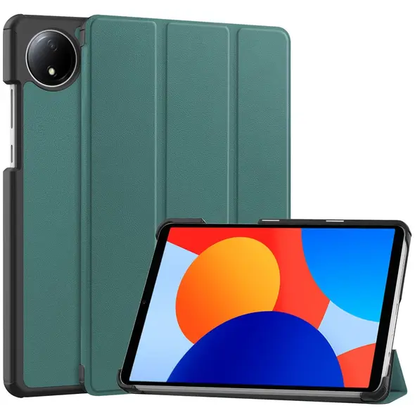 Etui z klapką Bizon Case Tab Croc do Xiaomi Redmi Pad SE 8.7 ciemnozielone