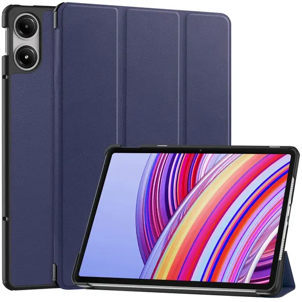Etui z klapką Bizon Case Tab Croc do Xiaomi Redmi Pad Pro 12.1 granatowe