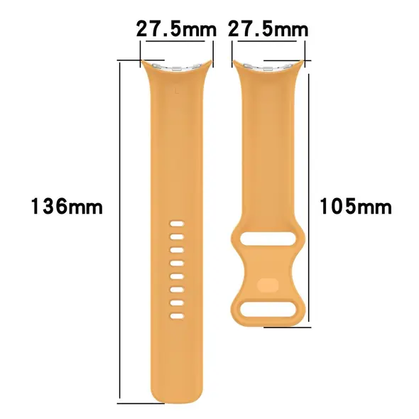 Silikonowy pasek Bizon Strap Watch Silicone do Google Pixel Watch 3/Watch 2/Watch 1 41mm żółty