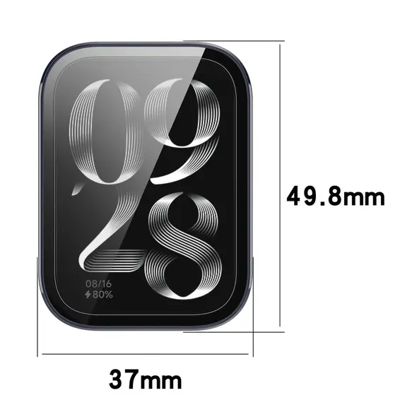 Etui ze szkłem do zegarka Bizon Case+Glass Watch do Xiaomi Mi Smart Band 9 Pro niebieskie