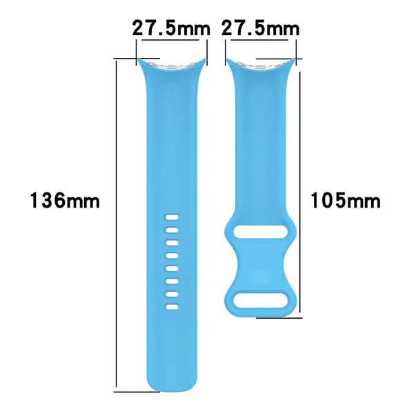 Silikonowy pasek Bizon Strap Watch Silicone do Google Pixel Watch 3/Watch 2/Watch 1 41mm niebieski