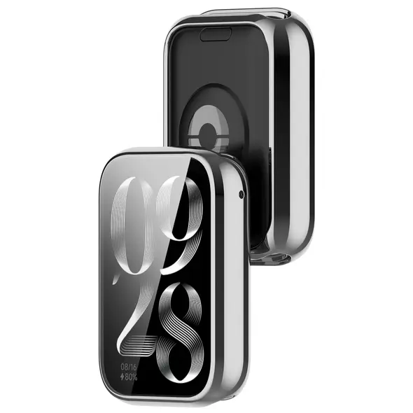 Etui z osłoną ekranu Bizon Case Watch Felipe do Xiaomi Mi Smart Band 9 Pro srebrne
