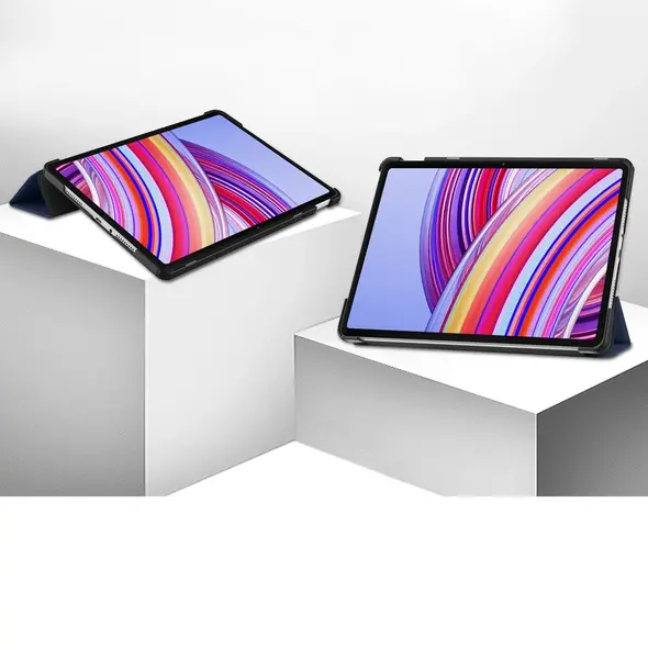 Etui z klapką Bizon Case Tab Croc do Xiaomi Redmi Pad Pro 12.1 granatowe