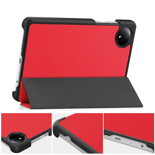 Etui z klapką Bizon Case Tab Croc do Xiaomi Redmi Pad SE 8.7 czerwone