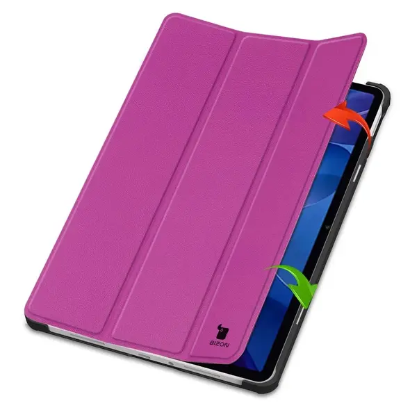 Etui z klapką Bizon Case Tab Croc do Xiaomi Redmi Pad 2 fioletowe