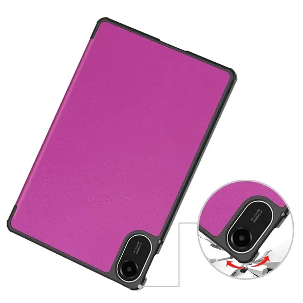 Etui z klapką Bizon Case Tab Croc do Xiaomi Redmi Pad 2 fioletowe