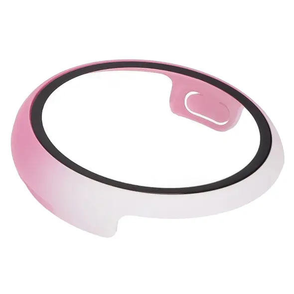 Etui ze szkłem do zegarka Bizon Case+Glass Watch do Google Pixel Watch 3 45mm białoróżowe