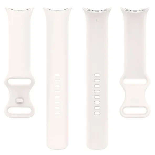Silikonowy pasek Bizon Strap Watch Silicone do Google Pixel Watch 3 (45mm) perłowy
