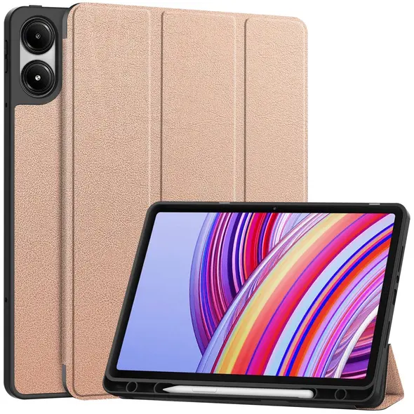 Etui z klapką Bizon Case Tab Lizard do Xiaomi Redmi Pad Pro 12.1 różowozłote