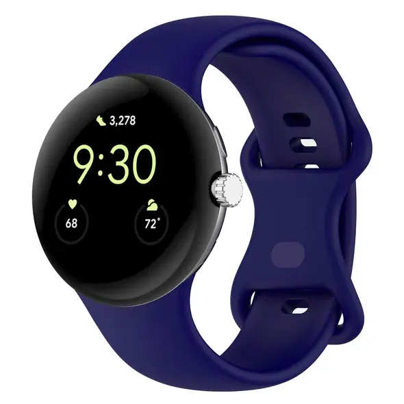 Silikonowy pasek Bizon Strap Watch Silicone do Google Pixel Watch 3 (45mm) szafirowy