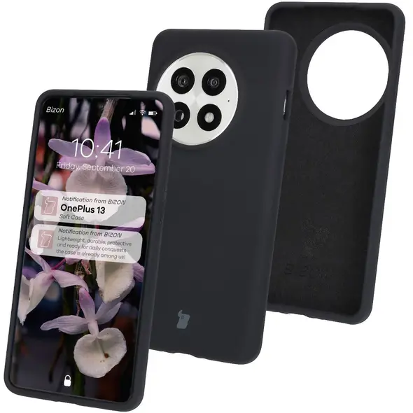 Silikonowe etui Bizon Soft Case do OnePlus 13 czarne