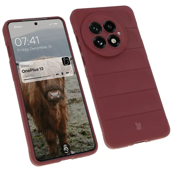 Pancerne etui Bizon Case Tur do OnePlus 13 ciemnofioletowe