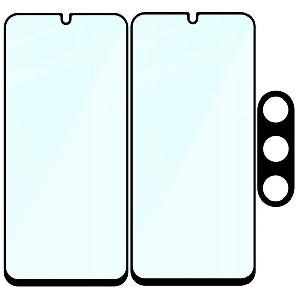 2x szkło na ekran + 1x na aparat Bizon Edge 2 Pack do Samsung Galaxy A26 5G
