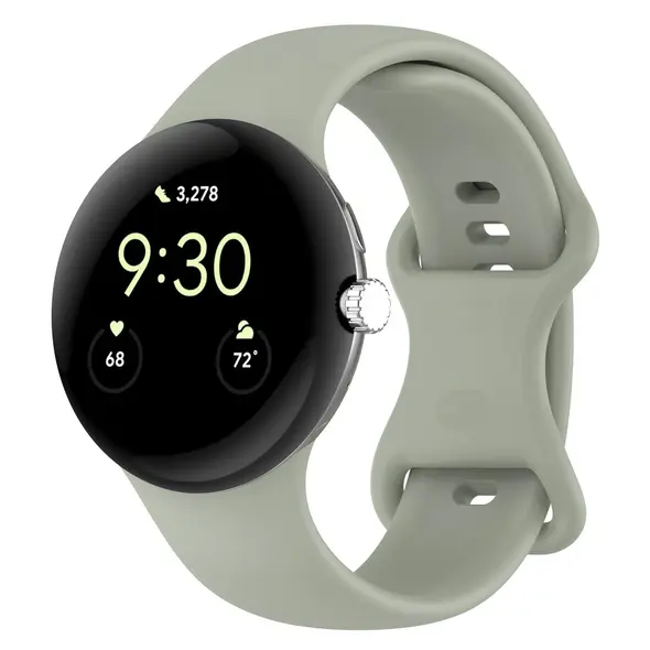 Silikonowy pasek Bizon Strap Watch Silicone do Google Pixel Watch 3 (45mm) khaki