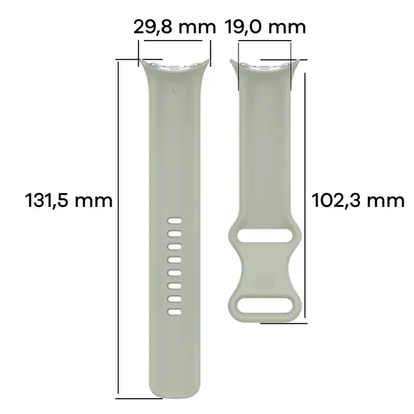 Silikonowy pasek Bizon Strap Watch Silicone do Google Pixel Watch 3 (45mm) khaki