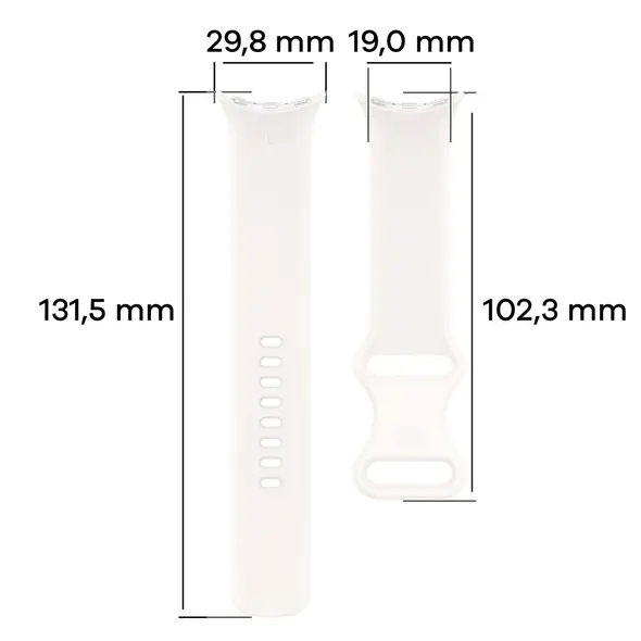 Silikonowy pasek Bizon Strap Watch Silicone do Google Pixel Watch 3 (45mm) biały
